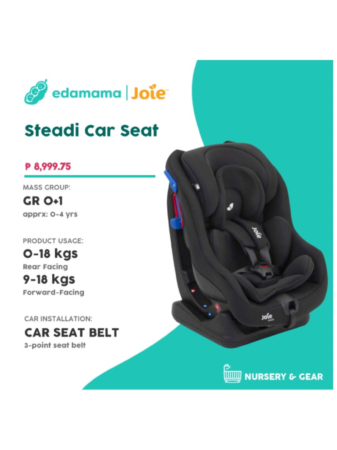 Joie Steadi Car Seat Group 0 1 edamama